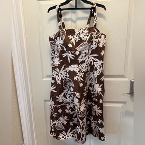 Sheri Martin Brown and White Floral Mini Dress